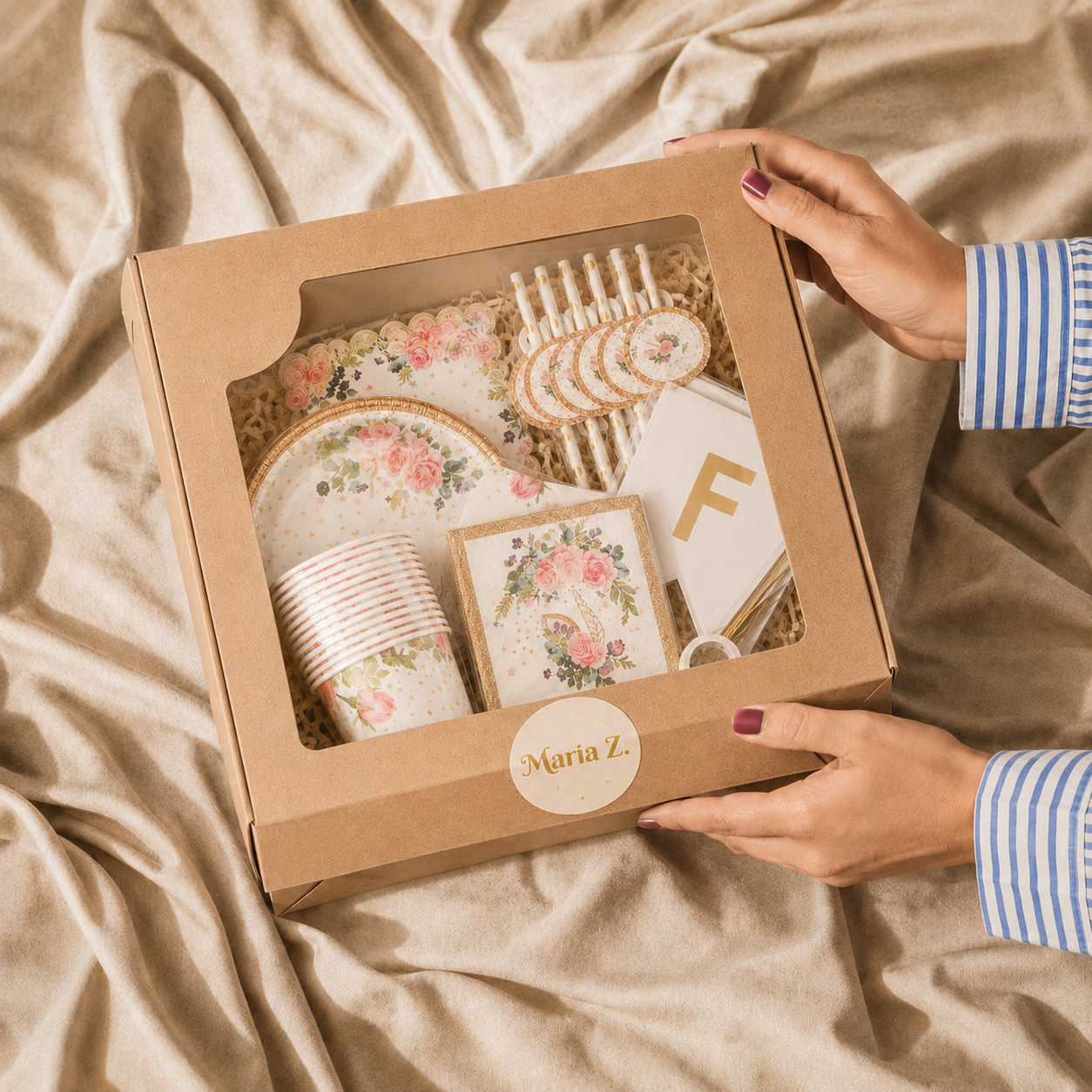 Box de celebración preparado para fiesta